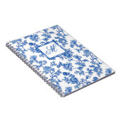 Blauw-wit Chinoiserie Monogram Notitieboek (Rechterzijde)