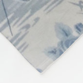 Blauw-wit Chinoiserie Oriental Fleece Deken (Hoek)