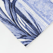 Blauw-wit Chinoiserie Oriental Fleece Deken (Hoek)