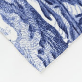 Blauw-wit Chinoiserie Oriental Fleece Deken (Hoek)