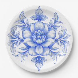 Blauw-wit Chinoiserie Paper Bord