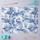Blauw & Wit Chinoiserie Patroon Tissuepapier (Craft)