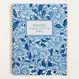 Blauw-wit Chinoiserie Planner