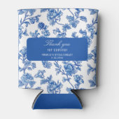 Blauw-wit Chinoiserie Roos Peony Blikjeskoeler (Voorkant)