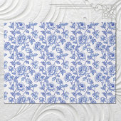 Blauw-wit Chinoiserie Roos Peony Tissuepapier