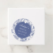 Blauw Wit Chinoiserie Vrijgezellenfeest Gift Label (In situ)