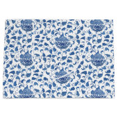 Blauw-wit Chinoiserie Waterverf Groot Cadeauzakje (Voorkant)