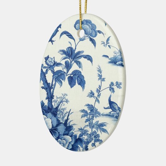 Blauw & Wit Chinoiseries Keramisch Ornament (Links)