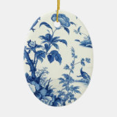 Blauw & Wit Chinoiseries Keramisch Ornament (Voorkant)