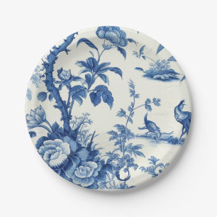 Blauw & Wit Chinoiseries Papieren Bordje