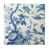 Blauw & Wit Chinoiseries Tegeltje (Voorkant)