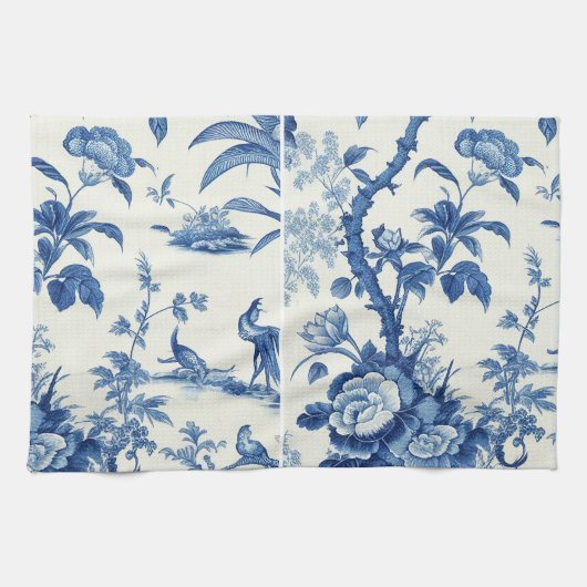 Blauw & Wit Chinoiseries Theedoek (Horizontaal)