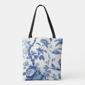 Blauw & Wit Chinoiseries Tote Bag (Achterkant)