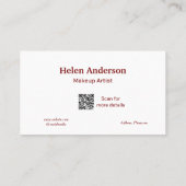 Blauw Wit Classic Business Salon Loyaliteitskaarte Visitekaartje (Achterkant)