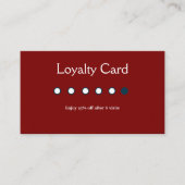 Blauw Wit Classic Business Salon Loyaliteitskaarte Visitekaartje (Voorkant)