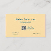 Blauw Wit Classic Business Salon Loyaliteitskaarte Visitekaartje (Achterkant)