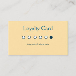 Blauw Wit Classic Business Salon Loyaliteitskaarte Visitekaartje