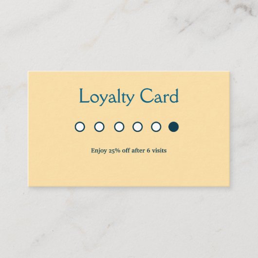 Blauw Wit Classic Business Salon Loyaliteitskaarte Visitekaartje (Voorkant)