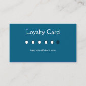 Blauw Wit Classic Business Salon Loyaliteitskaarte Visitekaartje (Voorkant)