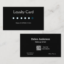 Blauw Wit Classic Business Salon Loyaliteitskaarte