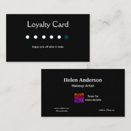 Blauw Wit Classic Business Salon Loyaliteitskaarte Visitekaartje