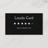 Blauw Wit Classic Business Salon Loyaliteitskaarte Visitekaartje (Voorkant)