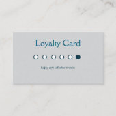 Blauw Wit Classic Business Salon Loyaliteitskaarte Visitekaartje (Voorkant)