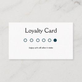 Blauw Wit Classic Business Salon Loyaliteitskaarte Visitekaartje