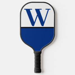 Blauw & Wit College Team Kleuren Monogram Pickleball Paddle