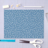 Blauw & Wit Confetti Sneeuw Stippen Tissuepapier (Craft)