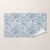 blauw wit Country paisley patroon betegeld Bad Handdoek (Handdoek)