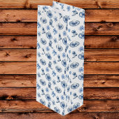 Blauw Wit Cowgirl Laarzen Bogen Toile Chinoiserie Medium Cadeauzakje