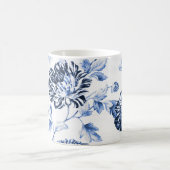 Blauw & Wit  Dahlia Floral Koffiemok (Center)