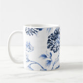 Blauw & Wit  Dahlia Floral Koffiemok (Links)