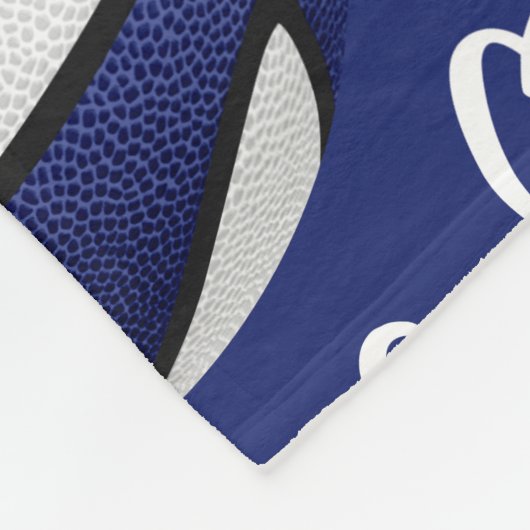 Blauw wit De basketbal rechtbank is mijn gelukkige Fleece Deken (Hoek)