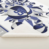 blauw wit decor basketbal sherpa deken (3/4)