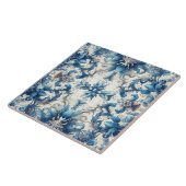 Blauw-wit decoratieve Tegel ontwerp Tegeltje (Zijkant)