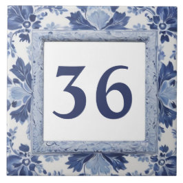 Blauw & Wit Delft Custom House Nummer Bord Sign Tegeltje