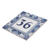 Blauw & Wit Delft Custom House Nummer Bord Sign Tegeltje (Zijkant)