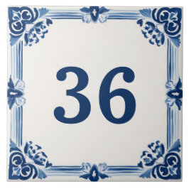 Blauw & Wit Delft Custom House Nummer Bord Sign Tegeltje