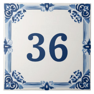 Blauw & Wit Delft Custom House Nummer Bord Sign Tegeltje
