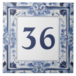 Blauw & Wit Delft Custom House Nummer Bord Sign Tegeltje