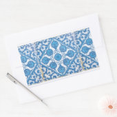 Blauw-wit Delft korenbloem Sticker (Envelop)