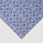 Blauw Wit Delft Look small tegels -   Tissuepapier (Detail)