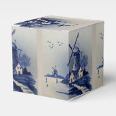 Blauw Wit Delft Windmolen Bedankdoosjes (Voorkant Zijde)