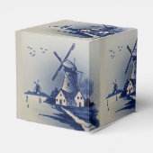 Blauw Wit Delft Windmolen Bedankdoosjes (Achterkant)