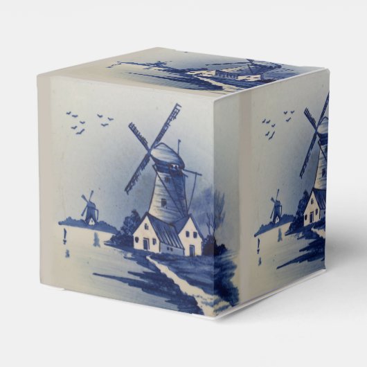  Blauw Wit Delft Windmolen Bedankdoosjes (Achterkant)