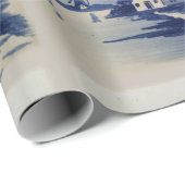  Blauw Wit Delft Windmolen Cadeaupapier (Rol Hoek)