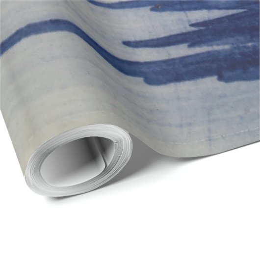  Blauw Wit Delft Windmolen Cadeaupapier (Rol Hoek)