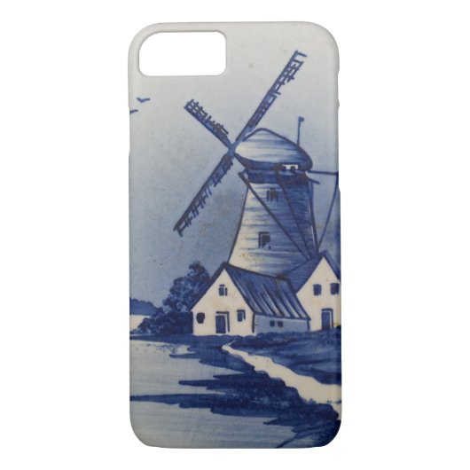 Blauw Wit Delft Windmolen Case-Mate iPhone Case (Achterkant)